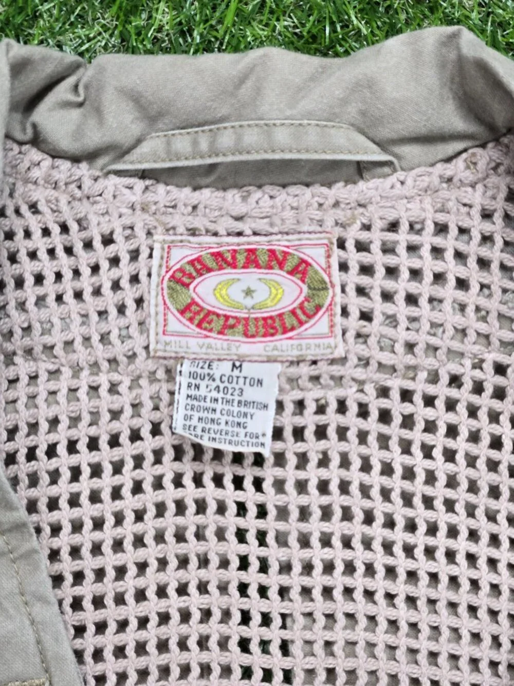 Vintage Banana Republic Vest Mens Medium Beige Safari Multi Pocket Photography